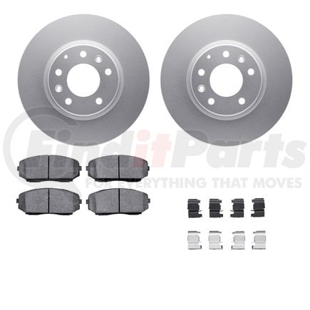 Dynamic Friction Company 4512-80091 GEOSPEC Coated Rotors with 5000 Brake Pads - Ceramic and Hardware