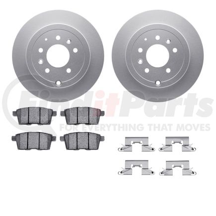 Dynamic Friction Company 4512-80093 GEOSPEC Coated Rotors with 5000 Brake Pads - Ceramic and Hardware