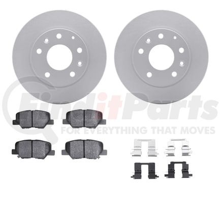 Dynamic Friction Company 4512-80110 GEOSPEC Coated Rotors with 5000 Brake Pads - Ceramic and Hardware