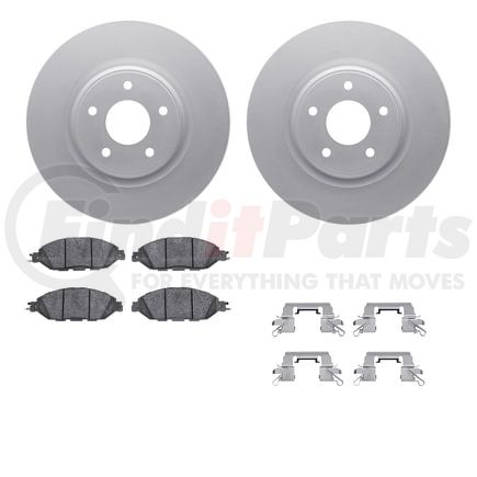 Dynamic Friction Company 4512-67151 GEOSPEC Coated Rotors with 5000 Brake Pads - Ceramic and Hardware