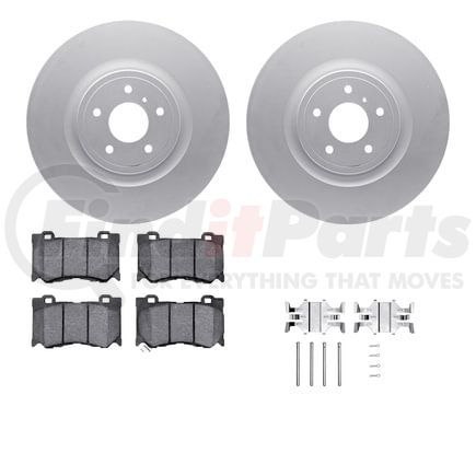 Dynamic Friction Company 4512-68022 GEOSPEC Coated Rotors with 5000 Brake Pads - Ceramic and Hardware
