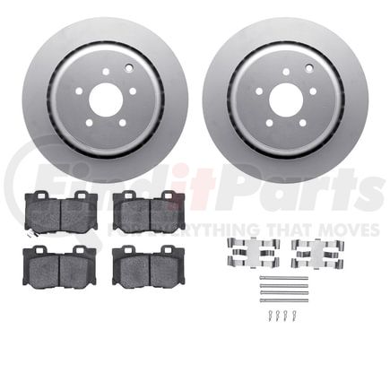 Dynamic Friction Company 4512-68026 GEOSPEC Coated Rotors with 5000 Brake Pads - Ceramic and Hardware