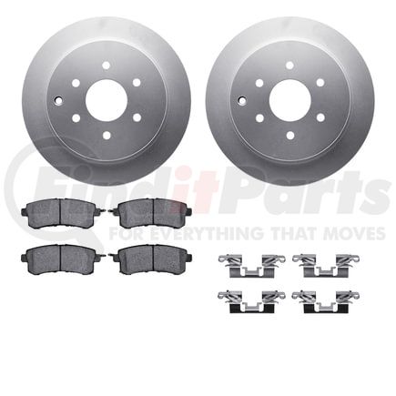 Dynamic Friction Company 4512-68028 GEOSPEC Coated Rotors with 5000 Brake Pads - Ceramic and Hardware