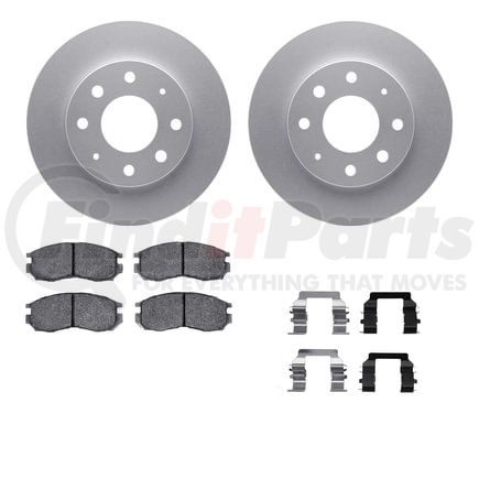 Dynamic Friction Company 4512-72047 GEOSPEC Coated Rotors with 5000 Brake Pads - Ceramic and Hardware