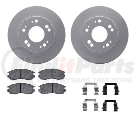 Dynamic Friction Company 4512-72055 GEOSPEC Coated Rotors with 5000 Brake Pads - Ceramic and Hardware