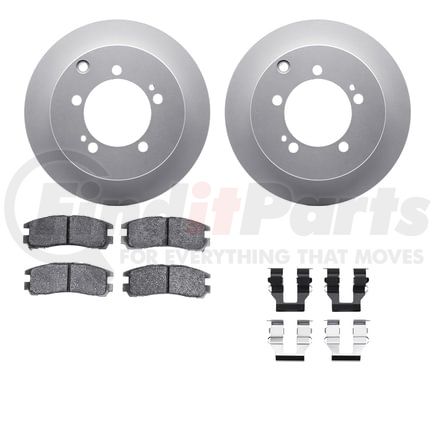 Dynamic Friction Company 4512-72056 GEOSPEC Coated Rotors with 5000 Brake Pads - Ceramic and Hardware