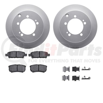 Dynamic Friction Company 4512-72057 GEOSPEC Coated Rotors with 5000 Brake Pads - Ceramic and Hardware