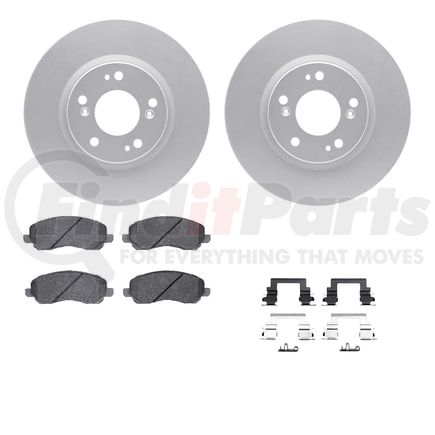 Dynamic Friction Company 4512-72067 GEOSPEC Coated Rotors with 5000 Brake Pads - Ceramic and Hardware