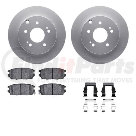 Dynamic Friction Company 4512-72071 GEOSPEC Coated Rotors with 5000 Brake Pads - Ceramic and Hardware