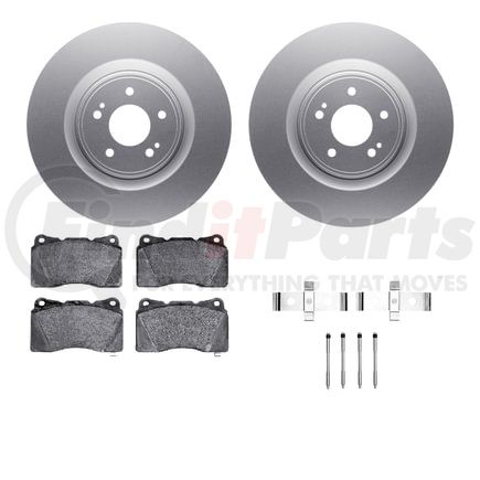 Dynamic Friction Company 4512-72073 GEOSPEC Coated Rotors with 5000 Brake Pads - Ceramic and Hardware