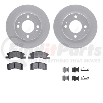 Dynamic Friction Company 4512-72077 GEOSPEC Coated Rotors with 5000 Brake Pads - Ceramic and Hardware