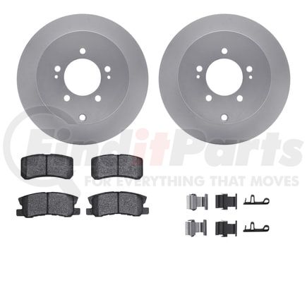 Dynamic Friction Company 4512-72082 GEOSPEC Coated Rotors with 5000 Brake Pads - Ceramic and Hardware