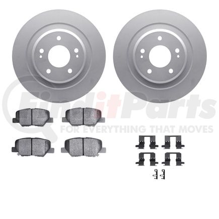 Dynamic Friction Company 4512-72083 GEOSPEC Coated Rotors with 5000 Brake Pads - Ceramic and Hardware