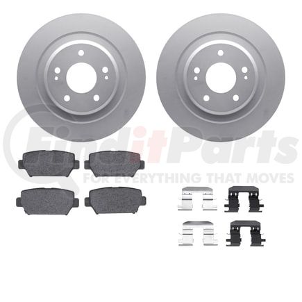 Dynamic Friction Company 4512-72085 GEOSPEC Coated Rotors with 5000 Brake Pads - Ceramic and Hardware
