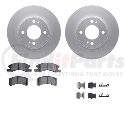 Dynamic Friction Company 4512-72088 GEOSPEC Coated Rotors with 5000 Brake Pads - Ceramic and Hardware