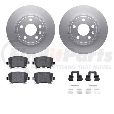Dynamic Friction Company 4512-73111 GEOSPEC Coated Rotors with 5000 Brake Pads - Ceramic and Hardware