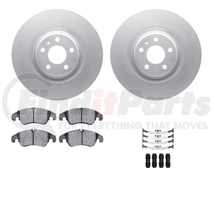 Dynamic Friction Company 4512-73161 GEOSPEC Coated Rotors with 5000 Brake Pads - Ceramic and Hardware