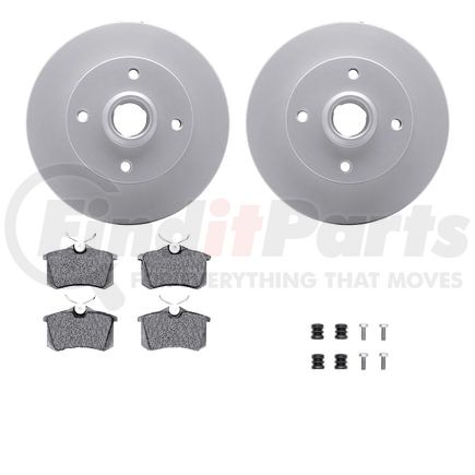 Dynamic Friction Company 4512-74079 GEOSPEC Coated Rotors with 5000 Brake Pads - Ceramic and Hardware