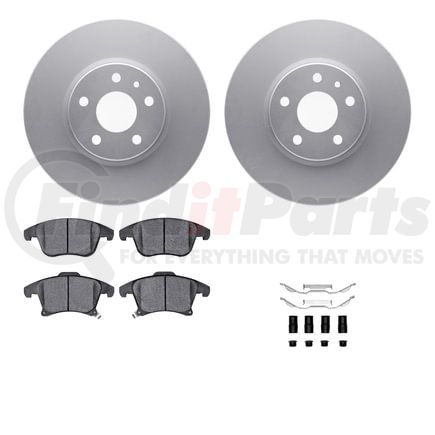 Dynamic Friction Company 4512-99233 GEOSPEC Coated Rotors with 5000 Brake Pads - Ceramic and Hardware