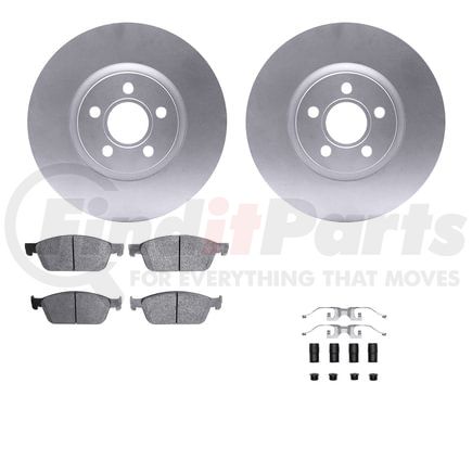 Dynamic Friction Company 4512-99251 GEOSPEC Coated Rotors with 5000 Brake Pads - Ceramic and Hardware