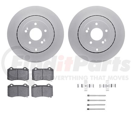 Dynamic Friction Company 4612-03002 Geospec Rotors with 5000 Euro Ceramic Brake Pads includes Hardware