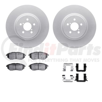 Dynamic Friction Company 4612-13017 Geospec Rotors with 5000 Euro Ceramic Brake Pads includes Hardware