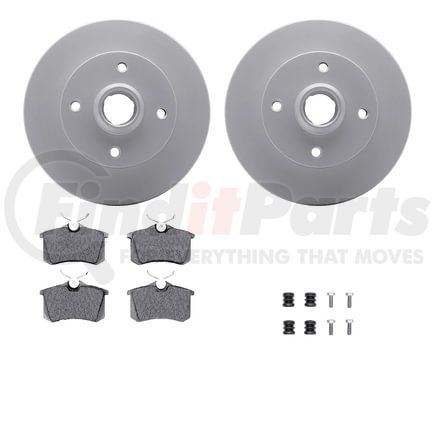 Dynamic Friction Company 4612-13409 Geospec Rotors w/5000 Euro Ceramic Pads w/Hardware