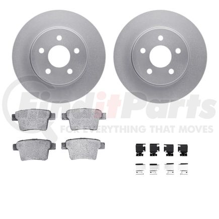 Dynamic Friction Company 4612-20004 Geospec Rotors with 5000 Euro Ceramic Brake Pads includes Hardware