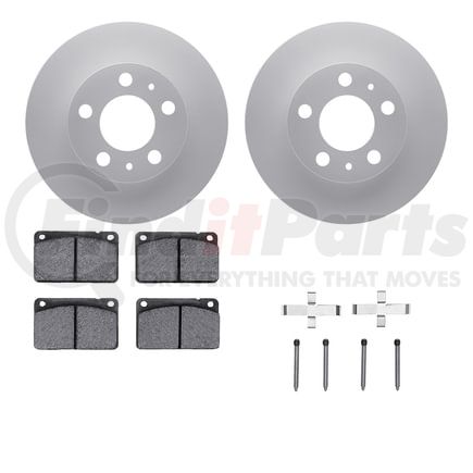 Dynamic Friction Company 4612-27000 Geospec Rotors with 5000 Euro Ceramic Brake Pads includes Hardware