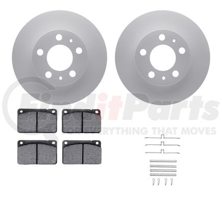 Dynamic Friction Company 4612-27001 Geospec Rotors with 5000 Euro Ceramic Brake Pads includes Hardware