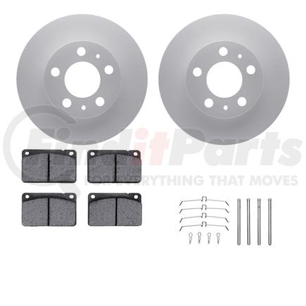 Dynamic Friction Company 4612-27002 Geospec Rotors with 5000 Euro Ceramic Brake Pads includes Hardware