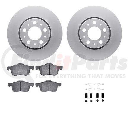 Dynamic Friction Company 4612-27012 Geospec Rotors with 5000 Euro Ceramic Brake Pads includes Hardware