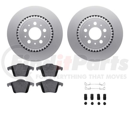 Dynamic Friction Company 4612-27024 Geospec Rotors with 5000 Euro Ceramic Brake Pads includes Hardware