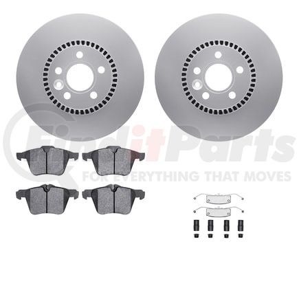 Dynamic Friction Company 4612-27027 Geospec Rotors with 5000 Euro Ceramic Brake Pads includes Hardware