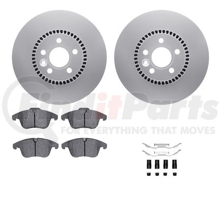Dynamic Friction Company 4612-27028 Geospec Rotors with 5000 Euro Ceramic Brake Pads includes Hardware