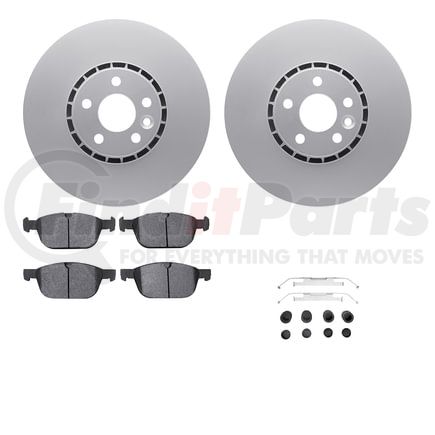Dynamic Friction Company 4612-27029 Geospec Rotors with 5000 Euro Ceramic Brake Pads includes Hardware