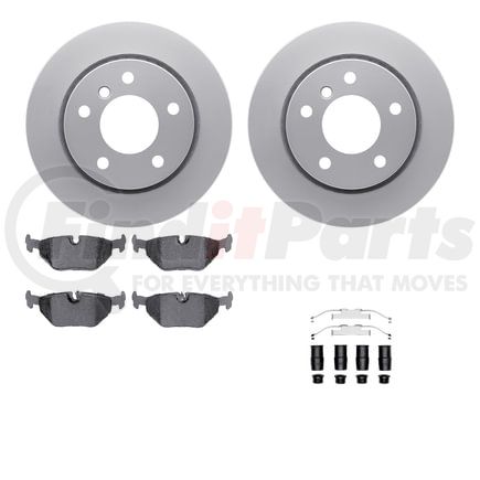 Dynamic Friction Company 4612-31015 Geospec Rotors with 5000 Euro Ceramic Brake Pads includes Hardware