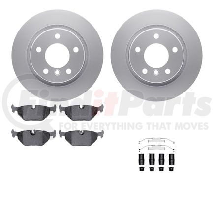 Dynamic Friction Company 4612-31020 Geospec Rotors with 5000 Euro Ceramic Brake Pads includes Hardware