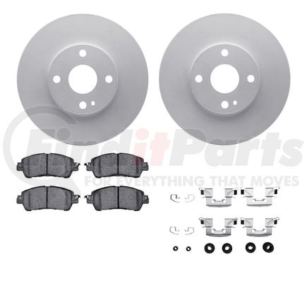 Dynamic Friction Company 4512-91010 GEOSPEC Coated Rotors with 5000 Brake Pads - Ceramic and Hardware