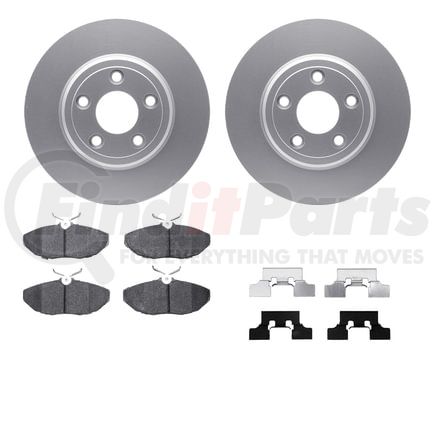 Dynamic Friction Company 4512-99029 GEOSPEC Coated Rotors with 5000 Brake Pads - Ceramic and Hardware