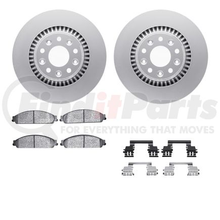 Dynamic Friction Company 4512-99032 GEOSPEC Coated Rotors with 5000 Brake Pads - Ceramic and Hardware