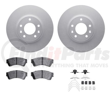Dynamic Friction Company 4512-99041 GEOSPEC Coated Rotors with 5000 Brake Pads - Ceramic and Hardware