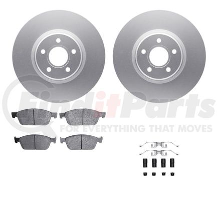 Dynamic Friction Company 4512-99068 GEOSPEC Coated Rotors with 5000 Brake Pads - Ceramic and Hardware