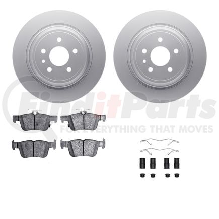 Dynamic Friction Company 4512-99070 GEOSPEC Coated Rotors with 5000 Brake Pads - Ceramic and Hardware