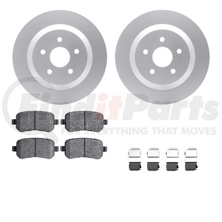 Dynamic Friction Company 4512-99084 GEOSPEC Coated Rotors with 5000 Brake Pads - Ceramic and Hardware