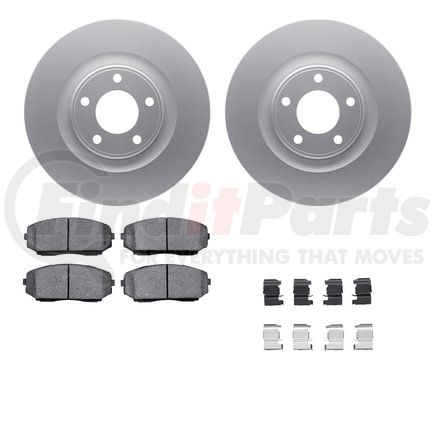 Dynamic Friction Company 4512-99088 GEOSPEC Coated Rotors with 5000 Brake Pads - Ceramic and Hardware