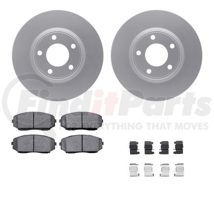 Dynamic Friction Company 4512-99091 GEOSPEC Coated Rotors with 5000 Brake Pads - Ceramic and Hardware