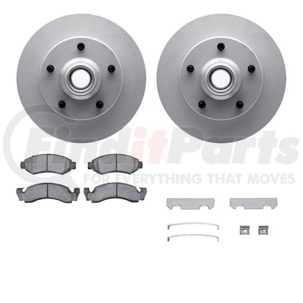 Dynamic Friction Company 4512-99101 GEOSPEC Coated Rotors with 5000 Brake Pads - Ceramic and Hardware