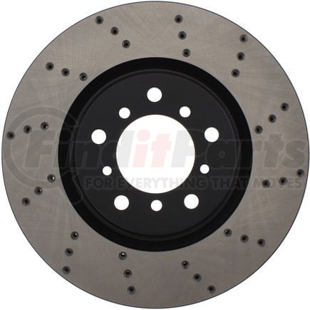 StopTech 128.34058L StopTech Sport Cross Drilled Brake Rotor; Front Left