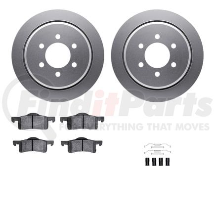 Dynamic Friction Company 4512-99164 GEOSPEC Coated Rotors with 5000 Brake Pads - Ceramic and Hardware